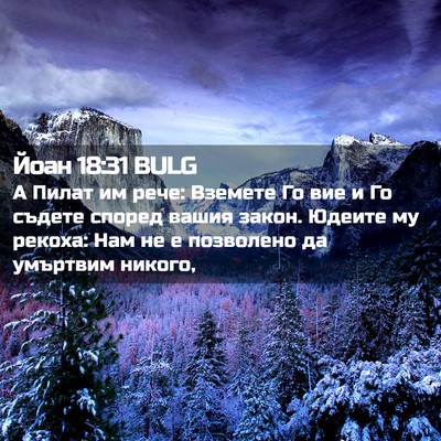 Picture 02 - Йоан 18:31 BULG - А Пилат им рече: Вземете Го - Bible Verse Picture