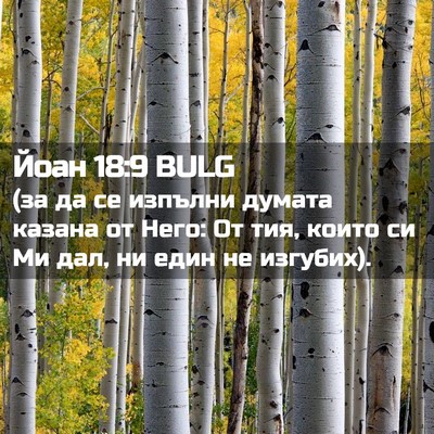 Picture 02 - Йоан 18:9 BULG - (за да се изпълни думата - Bible Verse Picture