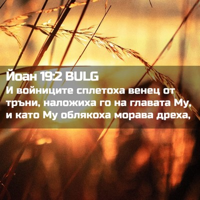 Picture 02 - Йоан 19:2 BULG - И войниците сплетоха венец - Bible Verse Picture