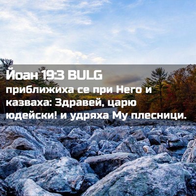 Picture 02 - Йоан 19:3 BULG - приближиха се при Него и - Bible Verse Picture