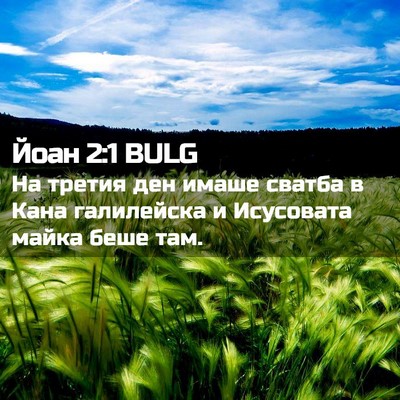 Picture 02 - Йоан 2:1 BULG - На третия ден имаше сватба - Bible Verse Picture
