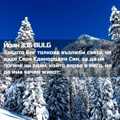 Picture 02 - Йоан 3:16 BULG - Защото Бог толкова възлюби - Bible Verse Picture