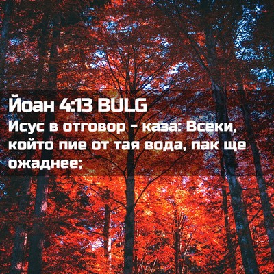 Picture 02 - Йоан 4:13 BULG - Исус в отговор - каза: - Bible Verse Picture