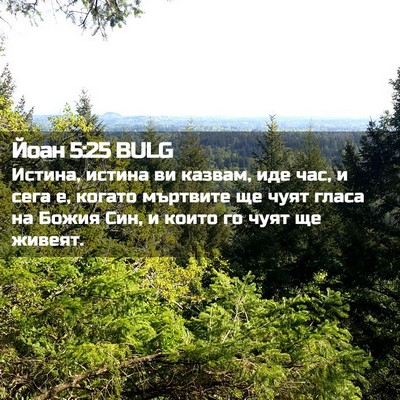 Picture 02 - Йоан 5:25 BULG - Истина, истина ви казвам, - Bible Verse Picture