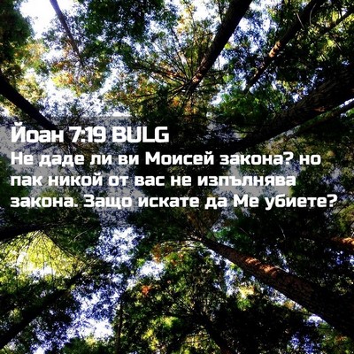 Picture 02 - Йоан 7:19 BULG - Не даде ли ви Моисей - Bible Verse Picture