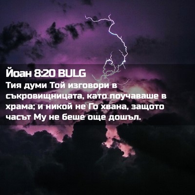 Picture 02 - Йоан 8:20 BULG - Тия думи Той изговори в - Bible Verse Picture