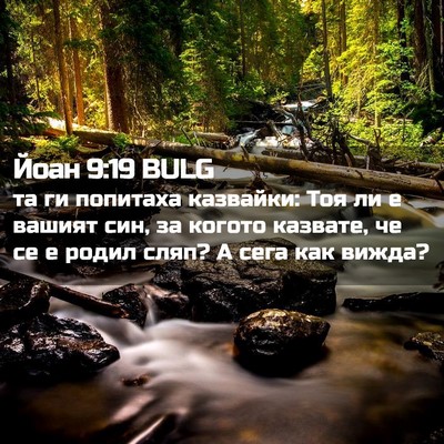 Picture 02 - Йоан 9:19 BULG - та ги попитаха казвайки: - Bible Verse Picture