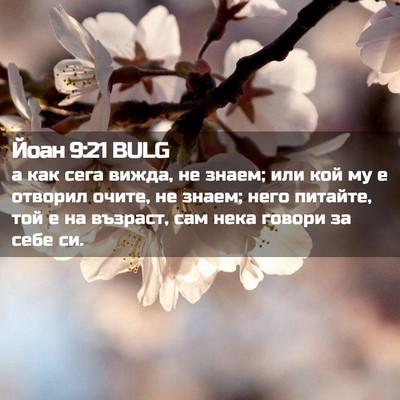 Picture 02 - Йоан 9:21 BULG - а как сега вижда, не знаем; - Bible Verse Picture