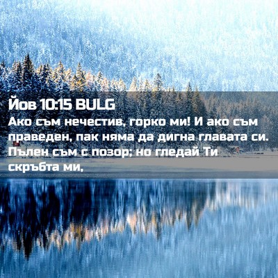 Picture 02 - Йов 10:15 BULG - Ако съм нечестив, горко ми! - Bible Verse Picture