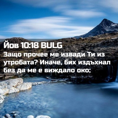 Picture 02 - Йов 10:18 BULG - Защо прочее ме извади Ти из - Bible Verse Picture