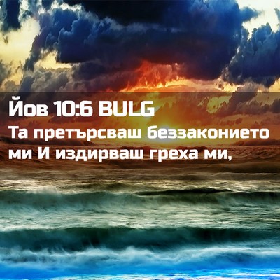 Picture 02 - Йов 10:6 BULG - Та претърсваш - Bible Verse Picture