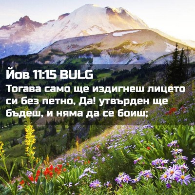 Picture 02 - Йов 11:15 BULG - Тогава само ще издигнеш - Bible Verse Picture
