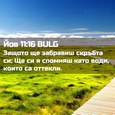 Picture 02 - Йов 11:16 BULG - Защото ще забравиш скръбта - Bible Verse Picture