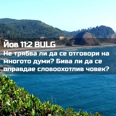 Picture 02 - Йов 11:2 BULG - Не трябва ли да се отговори - Bible Verse Picture