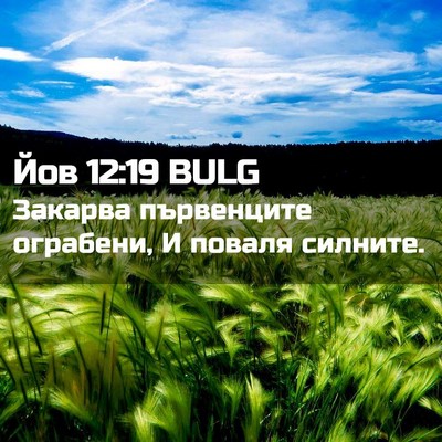 Picture 02 - Йов 12:19 BULG - Закарва първенците - Bible Verse Picture