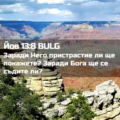 Picture 02 - Йов 13:8 BULG - Заради Него пристрастие ли - Bible Verse Picture