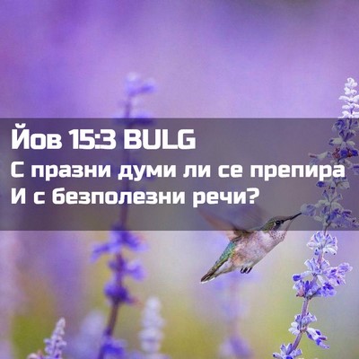 Picture 02 - Йов 15:3 BULG - С празни думи ли се препира - Bible Verse Picture