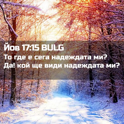 Picture 02 - Йов 17:15 BULG - То где е сега надеждата ми? - Bible Verse Picture