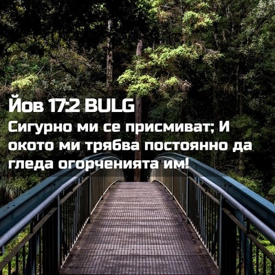 Picture 02 - Йов 17:2 BULG - Сигурно ми се присмиват; И - Bible Verse Picture