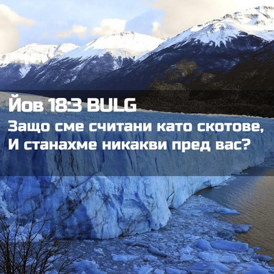 Picture 02 - Йов 18:3 BULG - Защо сме считани като - Bible Verse Picture