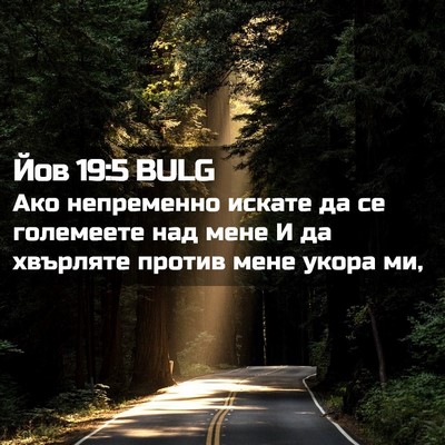 Picture 02 - Йов 19:5 BULG - Ако непременно искате да - Bible Verse Picture