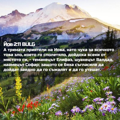 Picture 02 - Йов 2:11 BULG - А тримата приятели на Иова, - Bible Verse Picture