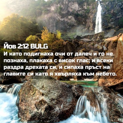 Picture 02 - Йов 2:12 BULG - И като подигнаха очи от - Bible Verse Picture