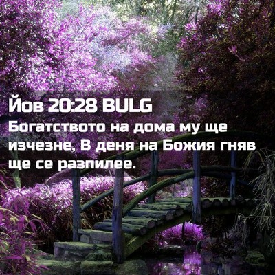 Picture 02 - Йов 20:28 BULG - Богатството на дома му ще - Bible Verse Picture