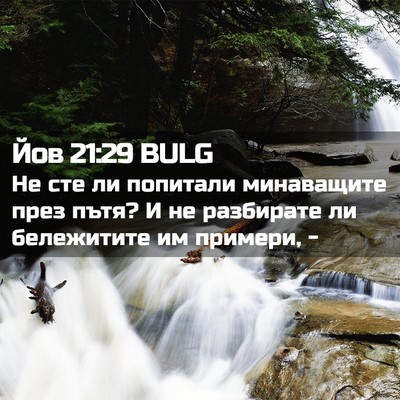 Picture 02 - Йов 21:29 BULG - Не сте ли попитали - Bible Verse Picture