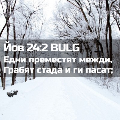 Picture 02 - Йов 24:2 BULG - Едни преместят межди, - Bible Verse Picture