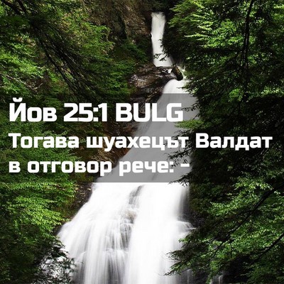 Picture 02 - Йов 25:1 BULG - Тогава шуахецът Валдат в - Bible Verse Picture