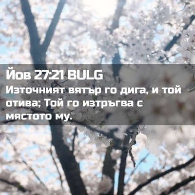 Picture 02 - Йов 27:21 BULG - Източният вятър го дига, и - Bible Verse Picture