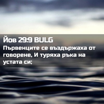 Picture 02 - Йов 29:9 BULG - Първенците се въздържаха - Bible Verse Picture