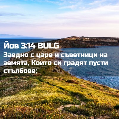 Picture 02 - Йов 3:14 BULG - Заедно с царе и съветници - Bible Verse Picture