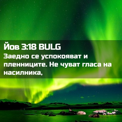 Picture 02 - Йов 3:18 BULG - Заедно се успокояват и - Bible Verse Picture