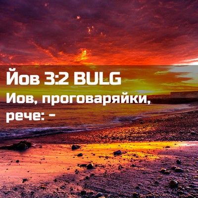 Picture 02 - Йов 3:2 BULG - Иов, проговаряйки, рече: - Bible Verse Picture