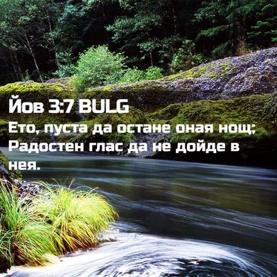 Picture 02 - Йов 3:7 BULG - Ето, пуста да остане оная - Bible Verse Picture