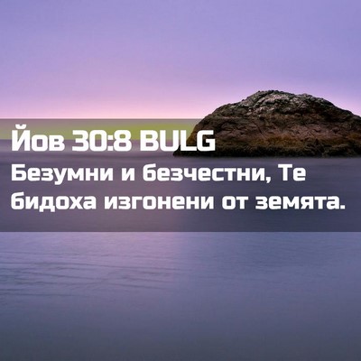Picture 02 - Йов 30:8 BULG - Безумни и безчестни, Те - Bible Verse Picture