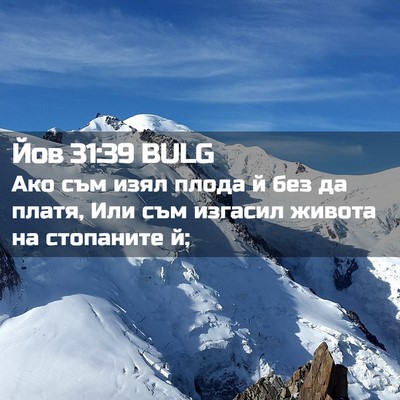 Picture 02 - Йов 31:39 BULG - Ако съм изял плода й без да - Bible Verse Picture