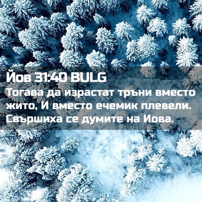 Picture 02 - Йов 31:40 BULG - Тогава да израстат тръни - Bible Verse Picture