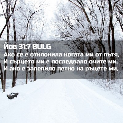 Picture 02 - Йов 31:7 BULG - Ако се е отклонила ногата - Bible Verse Picture