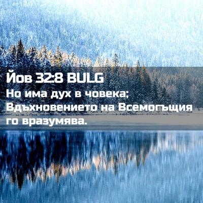 Picture 02 - Йов 32:8 BULG - Но има дух в човека; - Bible Verse Picture