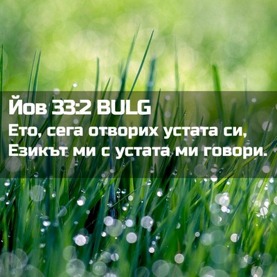 Picture 02 - Йов 33:2 BULG - Ето, сега отворих устата - Bible Verse Picture