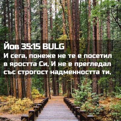 Picture 02 - Йов 35:15 BULG - И сега, понеже не те е - Bible Verse Picture