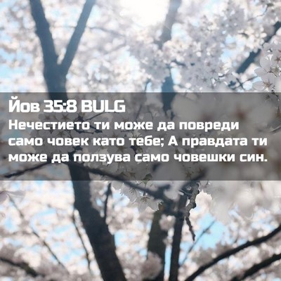 Picture 02 - Йов 35:8 BULG - Нечестието ти може да - Bible Verse Picture