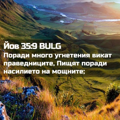Picture 02 - Йов 35:9 BULG - Поради много угнетения - Bible Verse Picture