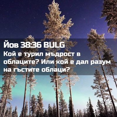 Picture 02 - Йов 38:36 BULG - Кой е турил мъдрост в - Bible Verse Picture