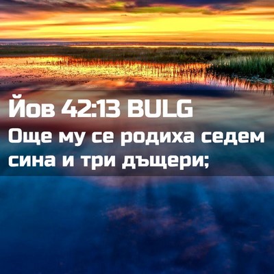 Picture 02 - Йов 42:13 BULG - Още му се родиха седем сина - Bible Verse Picture