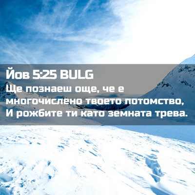 Picture 02 - Йов 5:25 BULG - Ще познаеш още, че е - Bible Verse Picture