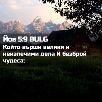 Picture 02 - Йов 5:9 BULG - Който върши велики и - Bible Verse Picture